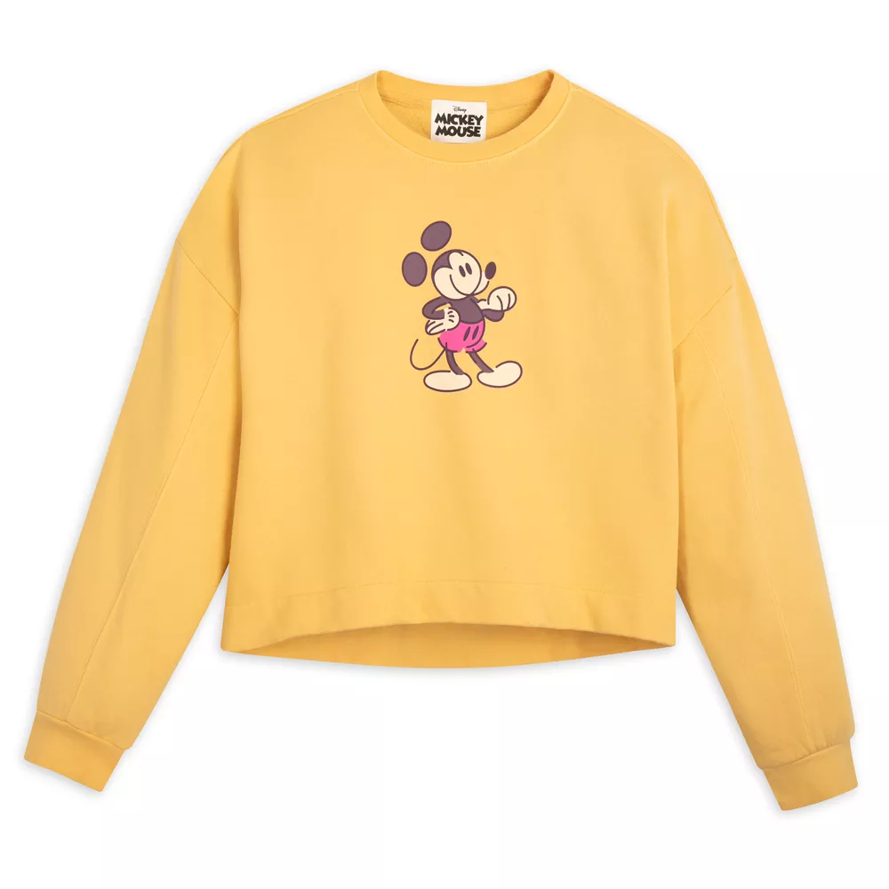 Disney Store Sweatshirt Mickey Genuine Mousewear Jaune Pour Femmes