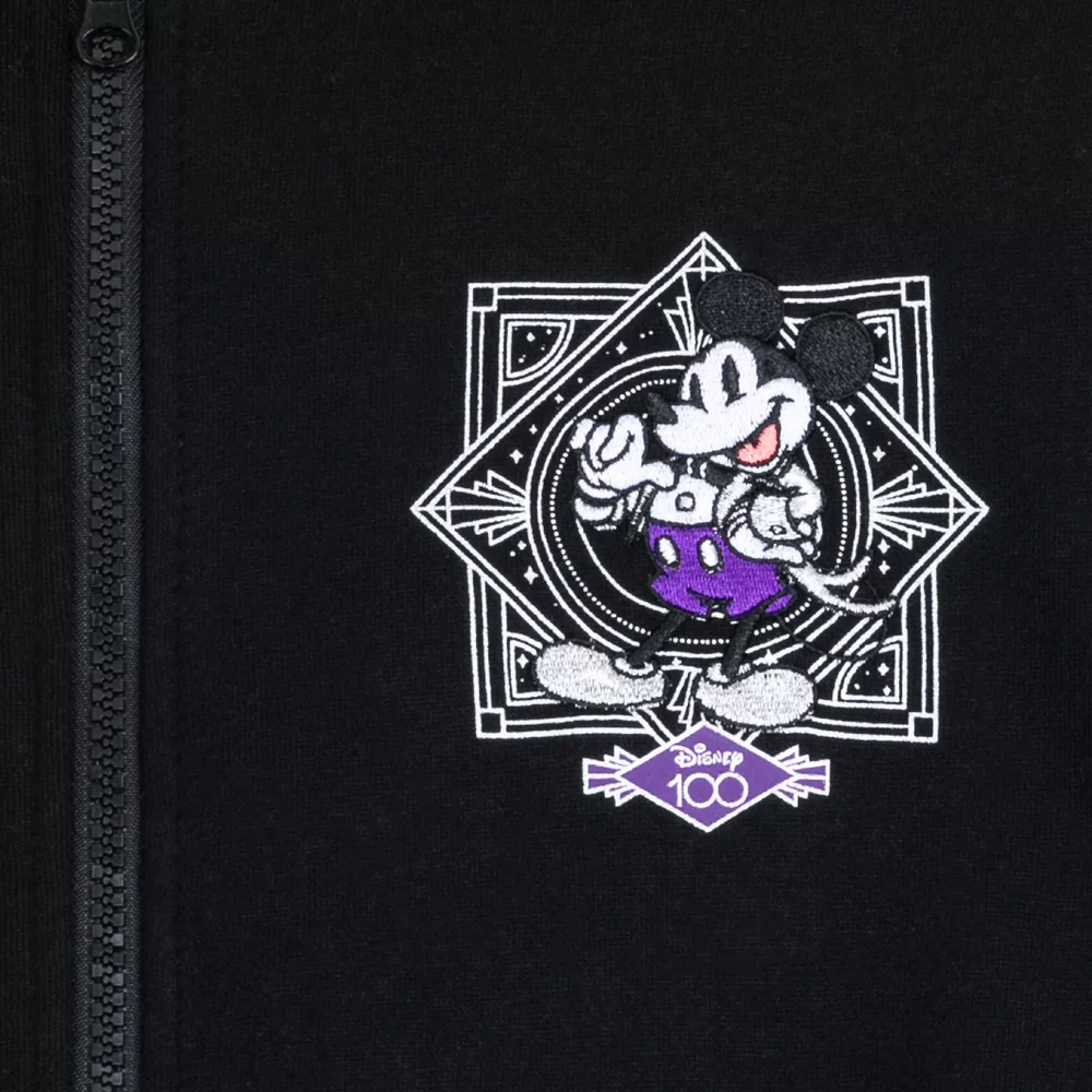 Sweatshirt Mickey Et Ses Amis à Capuche Et Zip Sur L'avant Disney100 Celebration Pour Adultes – Image 4