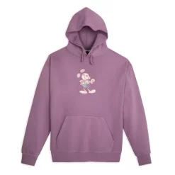 Disney Store Sweatshirt Mickey Genuine Mousewear Ă Capuche Mauve Pour Adultes