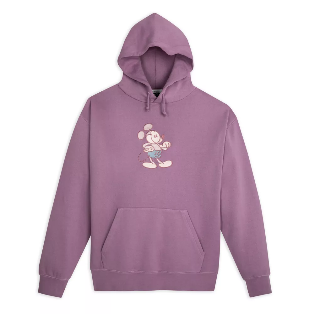 Disney Store Sweatshirt Mickey Genuine Mousewear Ă Capuche Mauve Pour Adultes