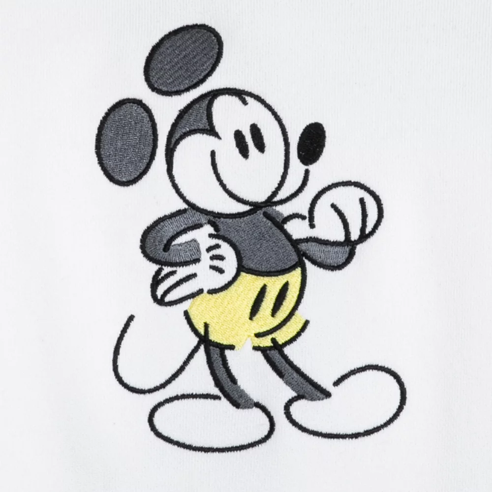 Disney Store Sweatshirt Mickey Genuine Mousewear à Capuche Blanc Pour Adultes – Image 2