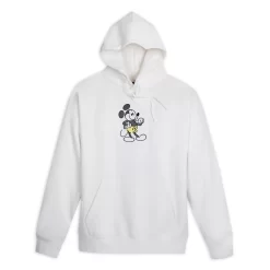 Disney Store Sweatshirt Mickey Genuine Mousewear Ă Capuche Blanc Pour Adultes