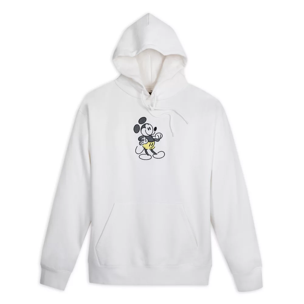 Disney Store Sweatshirt Mickey Genuine Mousewear Ă Capuche Blanc Pour Adultes