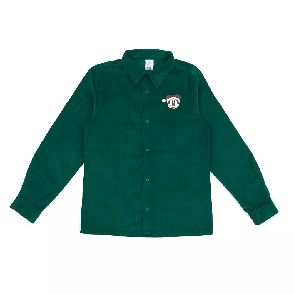 Disney Store Chemise De Noël En Velours Côtelé Mickey Mouse Style Vintage Pour Adultes