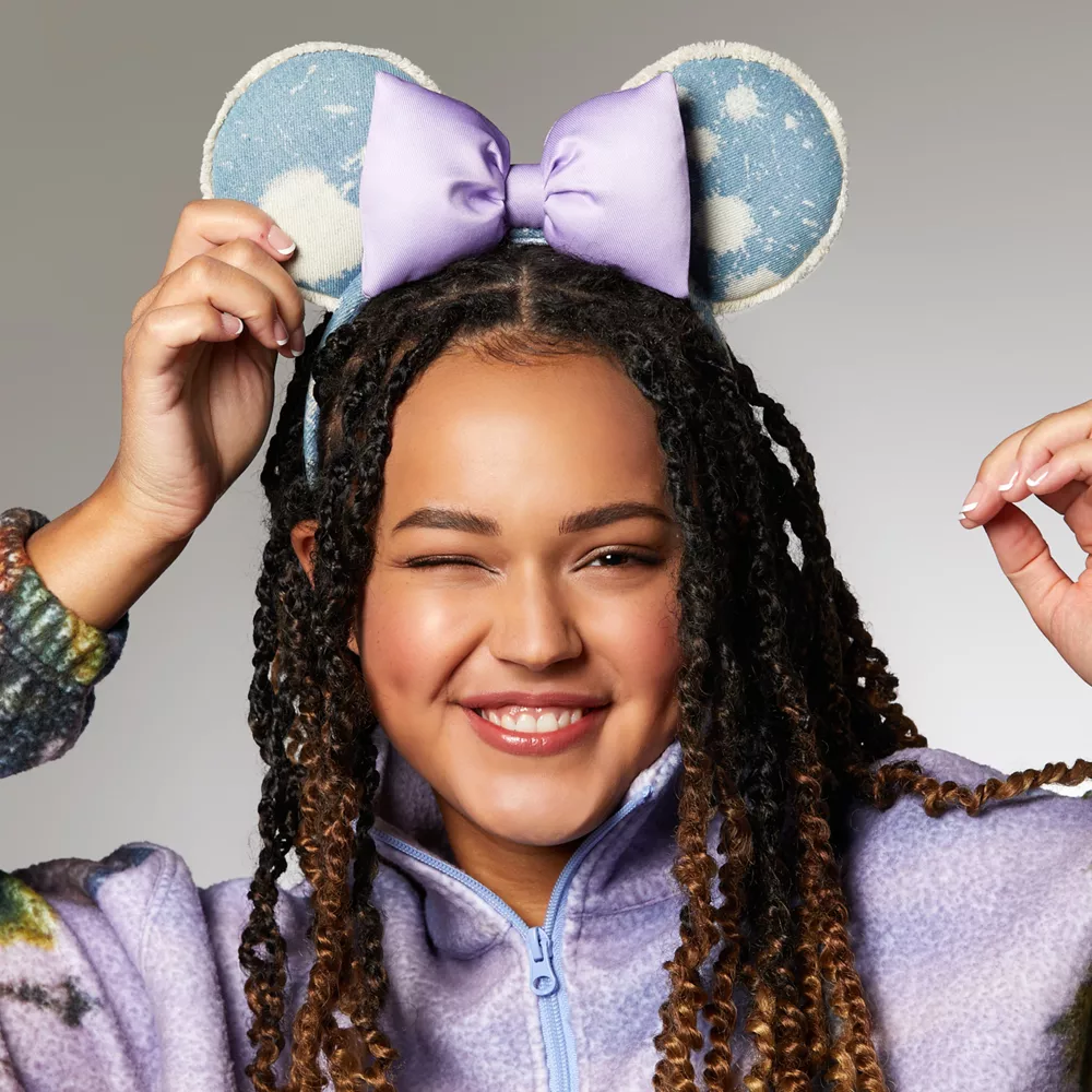 Disneyland Serre-tête à Oreilles De Minnie Lavande En Denim Pour Adultes – Image 2