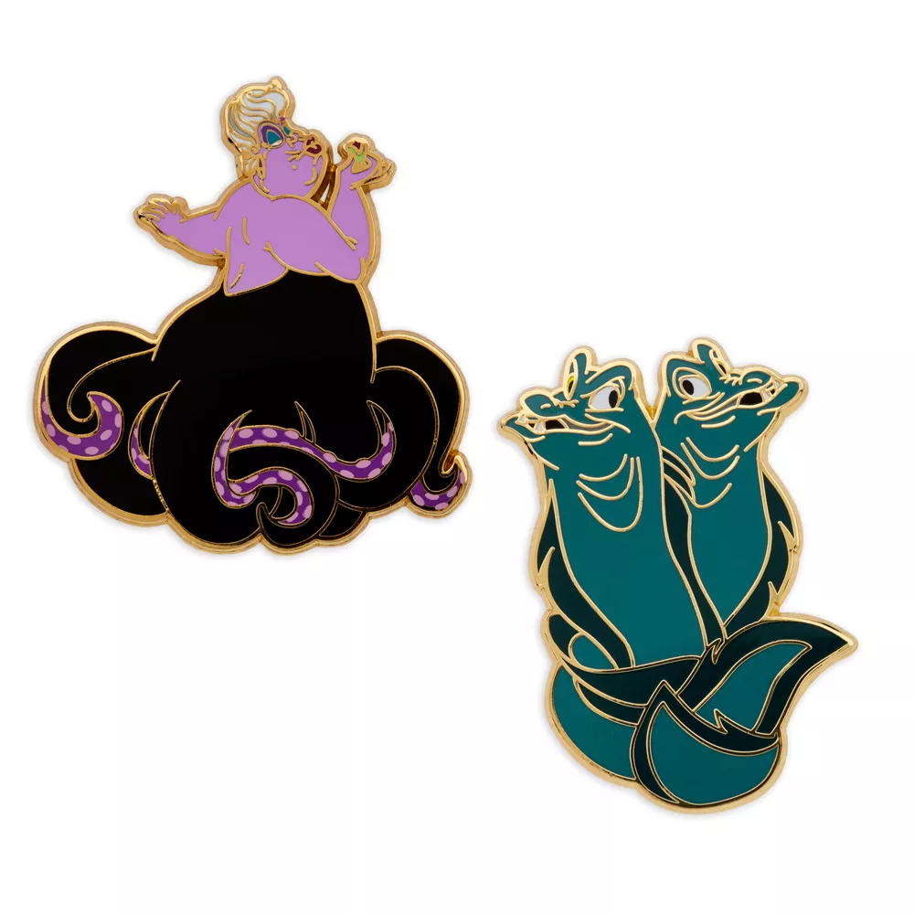Disney Store Ensemble De Pin's Ursula, Flotsam Et Jetsam, La Petite Sirène